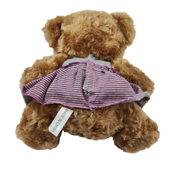 Unbranded Brown Teddy Bear Removable Dress Stuffed Animal Plush Soft Toy 9 in - Picture 3 of 6